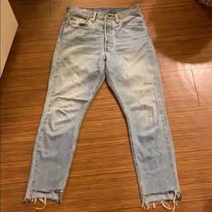 Levi’s 501 skinny light wash